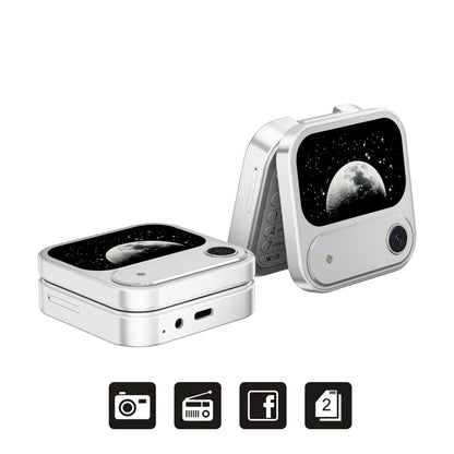 SERVO i17 AIR Mini Foldable Mobile Phone 2G GSM 1.77" Display Magic Voice Speed Dial FM Radio 2 SIM Card Small Square Cellphones