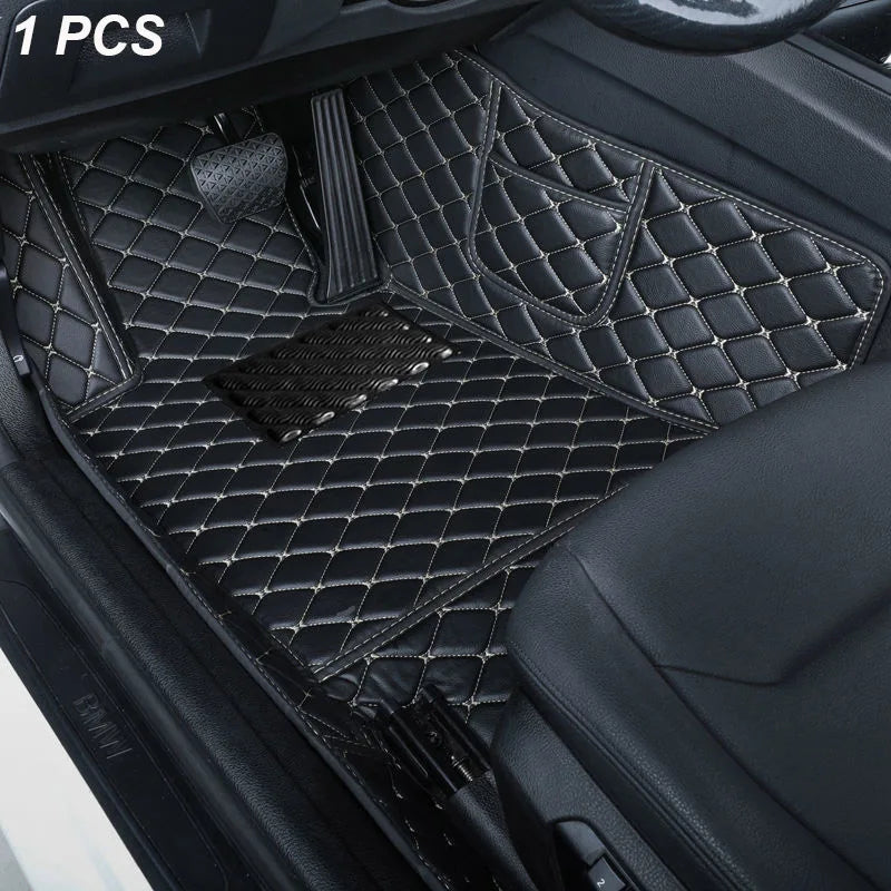 Custom Automotive Car Floor Mats For VW Golf 4 1999 2000 2001 2002 2003 Auto Luxury Leather Men Women Car Mats Full Coverage