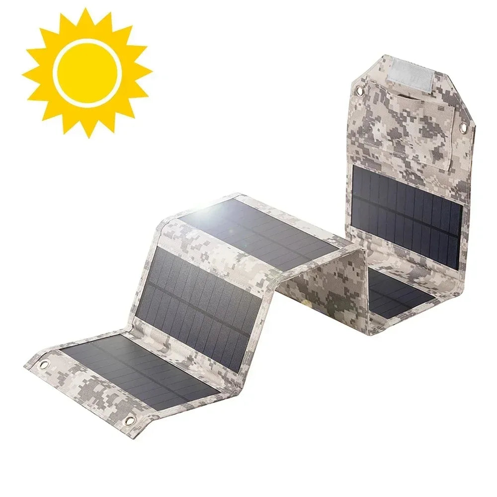 60W-100W Solar Panel 4/5/6 Fold Portable Power Supply Outdoor Emergency USB Mobile Phone Charging with 3 USB Output Cable