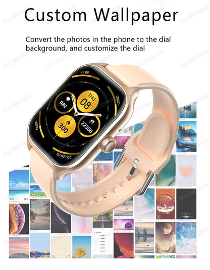 New Smart Watch Bluetooth Calls Men Women Smartwatch Heart Rate Monitor IP68 Waterproof Fitness Bracelet Custom Watch Face Pk H9