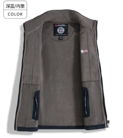 new men's fleece with fleece thickened warm windproof outdoor casual storm jacket fashion men's coat