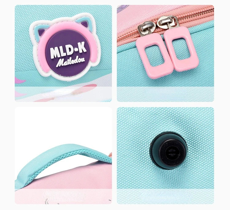 Waterproof Children Primary School Bags Cute Unicorn Rainbow Backpacks Kids Cartoon Animal Dinasour Shcoolbags for Kindergarten
