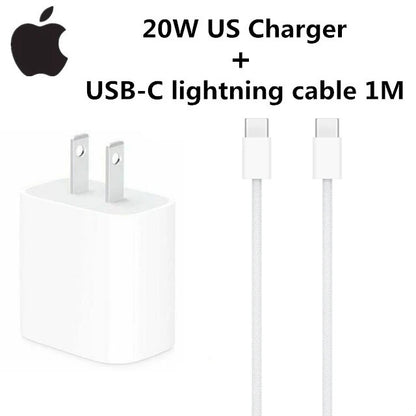 20W USB-C Power Adapter Original Fast Charger for iPhone 17/16/15 Mini pro Max Type C with Apple Cable Compatible with iPhone 14