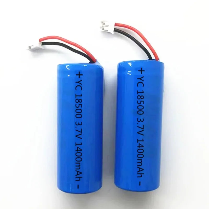 3.7V 18500 rechargeable lithium battery 1400mAh rechargeable battery flashlight strong lighting power tool battery