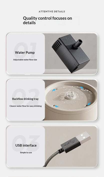Cat Automatic Water Dispenser Pet Ceramic Water Bowl Dog Bowl Water Dispenser, Circulation Water Flow Water Dispenser