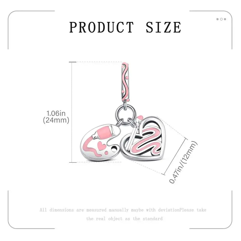 Elegant Mother's Day gifts For mom Ballet Pendant Fit Original Bracelet Diy Jewelry Fine Perfect Heart Rainbow Charm Daily Wear