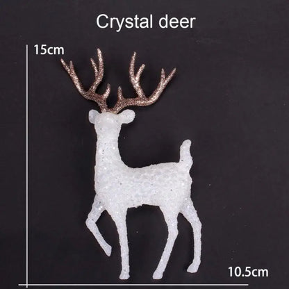 3Pcs Xmas Tree Pendants Snowflake Angel Deer Hanging Ornaments Christmas Decorations For Home Kids Toy New Year Party Decor