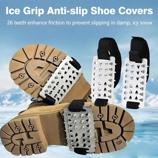 1 Pair Adjustable Stainless Steel Snow Claw Ice Grippers With System - Heavy-Duty Winter Climbing, Walking, Driving Grips Tool by PDG ibma
