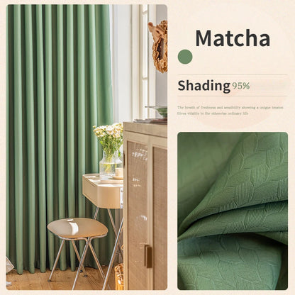 French Cream Style Bay Window Drape Bedroom Thick Full Blackout Curtain Hotel Soundproof Drapes Large Area Living Room Curtains