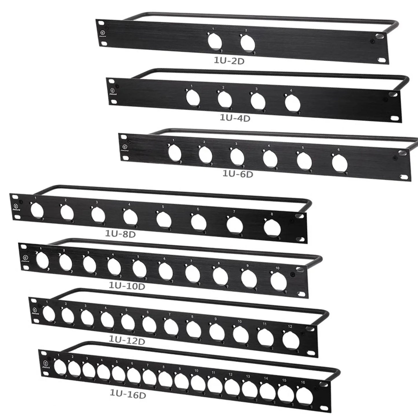 1U 2U Rack Patch Panel 8 12 16 24 Way Channel Flight Case Mount for XLR Connecctor Male Female SpeakOn Cabinet Mounting Panel