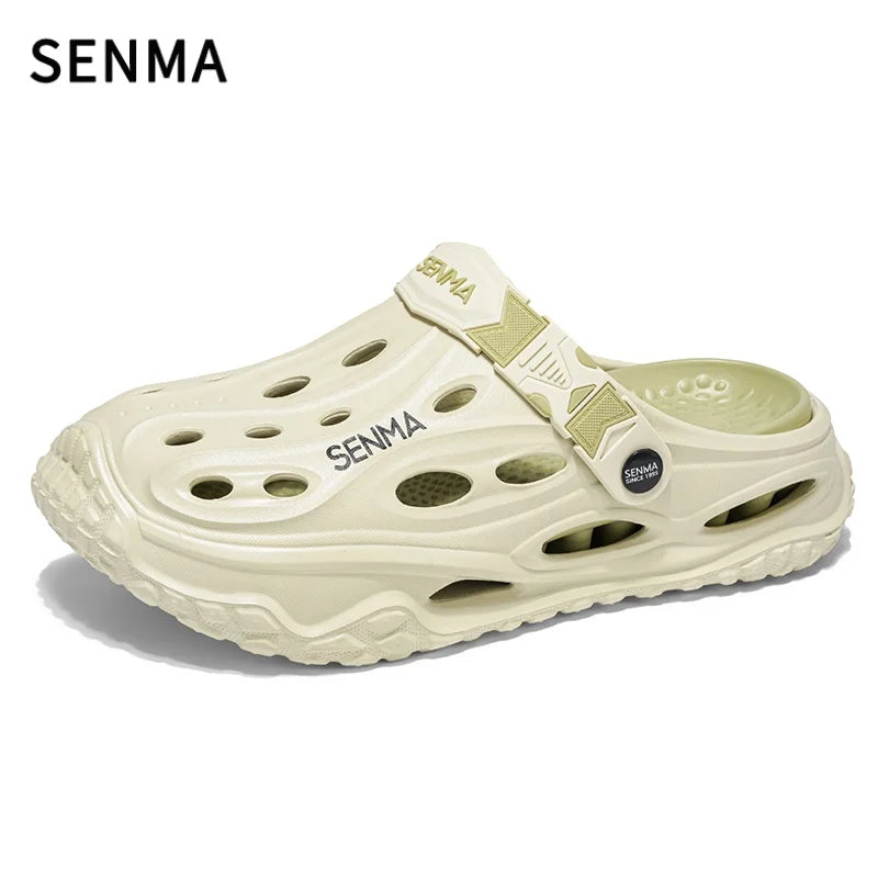 SENMA Summer Men's Thick Bottom Sandals Casual Non-Slip Beach Shoes Comfortable High Elastic EVA Material Men Shoes for Driving