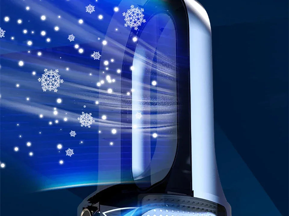 Electric Rechargeable Fan Bladeless Floor Standing Fan Cooling Child Safety Tower 2000mAh Fan Household Air Cooler  6 Gears
