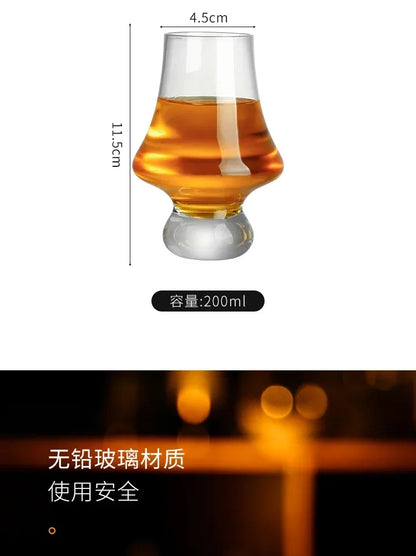 Crystal Whiskey Glass Handmade Tulip Design Big Belly Cognac Tasting Cup For Scotch Bourbon Barware Home Bar Gift Set