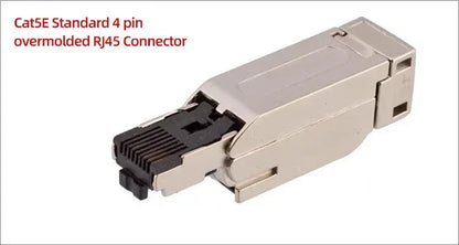 Straight RJ45 Data Fast connect Plug 4pin 8pin Industrial Metal Straight Ethernet RJ45 Connector CAT5E CAT6A Profinet RJ45 Plug
