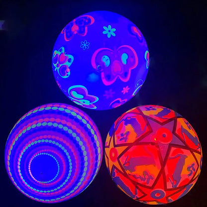 Luminous Ball Flashing Sport Fitness Portable Inflatable Throwing Bouncy Ball Rubber Parent-child Outdoor Interactive Games Toys