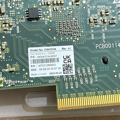 Mellanox ConnectX-4 10Gigabit NIC MCX4121A-XCAT CX4121A 10Gigabit Ethernet Card PCI-E 3.0