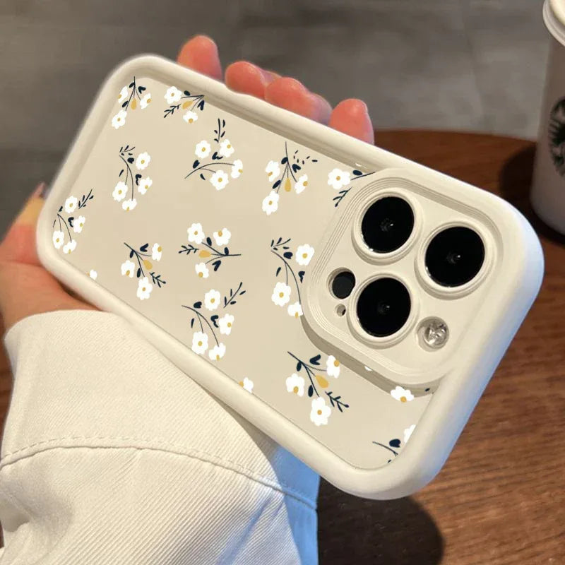Vintage Flower Phone Case for Samsung A54 5g Case S23 A34 A53 5g A14 A13 A32 A23 A33 A52 S21 FE S22 S23 S24 Ultra Cover