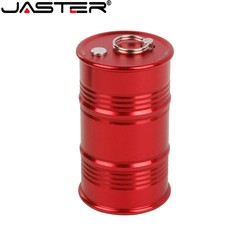 JASTER Colorful Oil Drum USB Flash Drives 128GB Metal Pen Drive 64GB Real Capacity Memory Stick 32GB Portable Pendrive 16GB 8GB