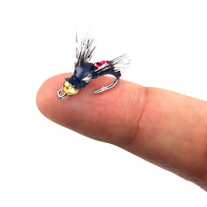 5/10pcs Brass Bead Head Fast Sinking Nymph Scud Fly Bug Worm Trout Fishing Flies Artificial Insect Fishing Bait Lure