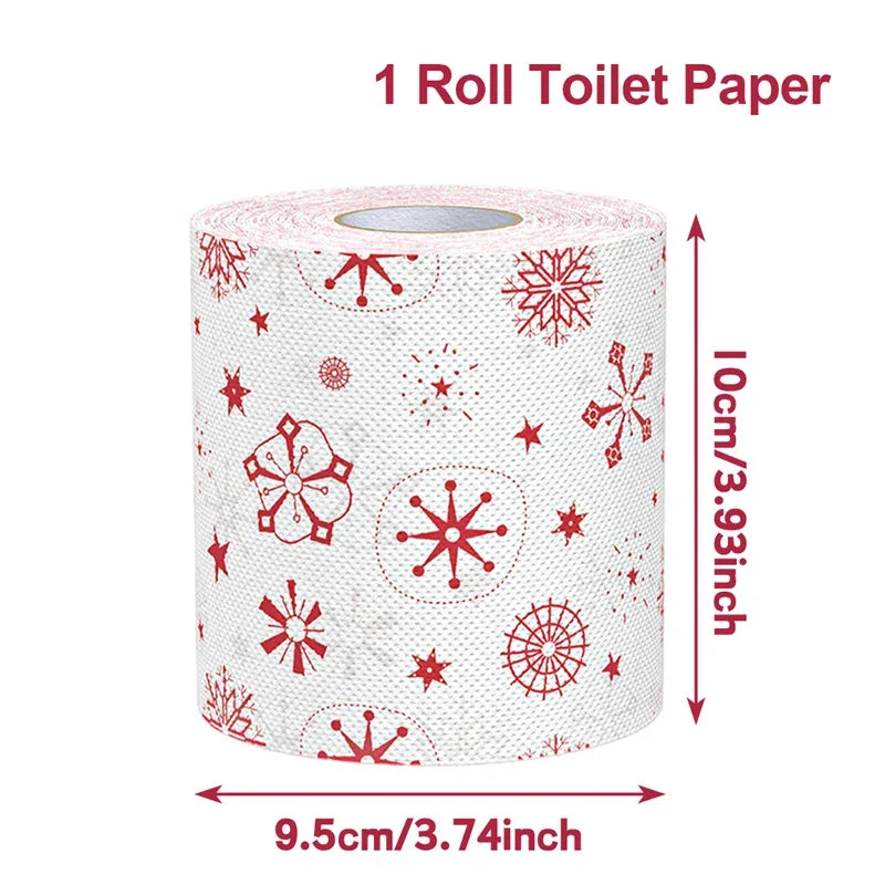Merry Christmas Toilet Roll Paper Home Santa Claus Bath Toilet Roll Paper Christmas Supplies Xmas Tissue Roll Home New Year
