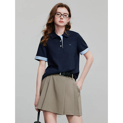 TOYOUTH Women Short Sleeve T shirt 2025 Spring New Tops 8521007