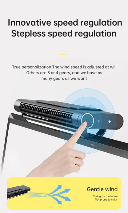 2026 Upgraded Portable Air Conditioner USB Charger Adjustable Office Computer Screen Mounted Electric Fan Desktop Tower F