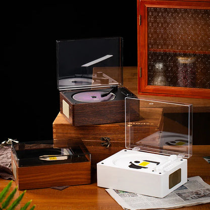 Retro CD Player Rechargeable Support CD BT USB 3.5mm AUX Portable CD Player Bluetooth-Compatible 5.0 Wireless Speaker Home Decor