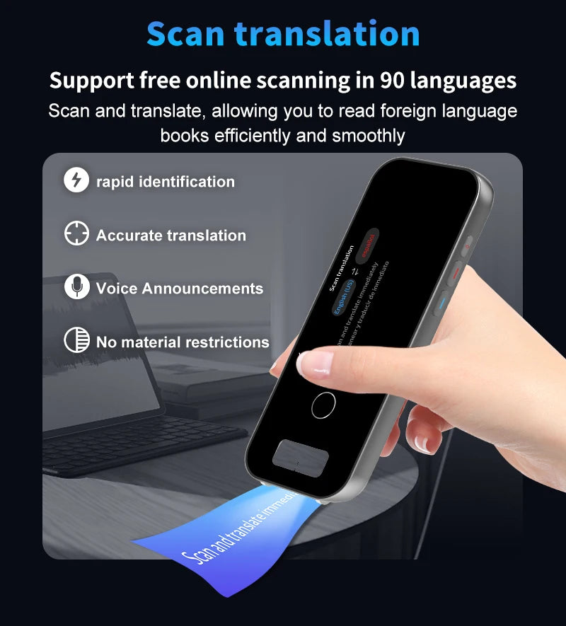 Scan Translation Machine Support 148 Language Translator Device AI Translator With ChatGPT Translator offlin Translation Tourism
