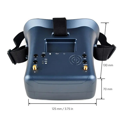008D FPV Goggle 5.8GHz 40Ch Receiver with DVR 3.7V/2000MAh Battery 4.3 Inch HD LCD 16: 9 for Racing Drone BWhoop Drone-ABWO
