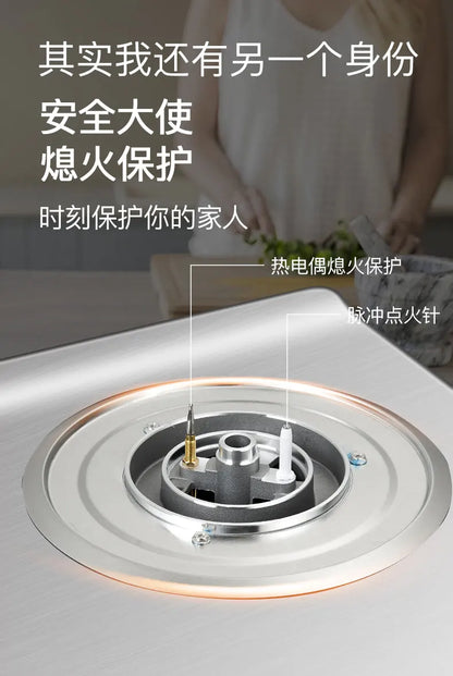Built-in Kitchens Cookers Home Gas Stove Single Stove Stainless Steel Fierce Fire  Stoves Table Kitchen Household use