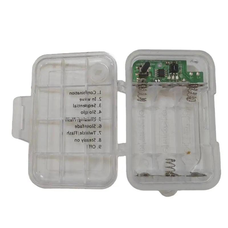 【TG】1 Set 3 Sections AA Battery Holder 3V No.5 Waterproof And Dustproof Battery Cartridge With Timing Function Battery Storage