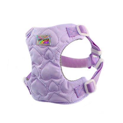 Dog Harness for Small Medium Dogs Cute Heart Pattern Adjustable Nylon Lined Puppy Vest Harness French Bulldog Pet Accessories