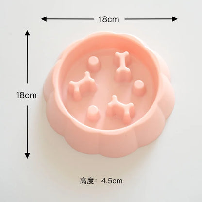 Pet Supplies Color Slow Feeder Cat Bowl Anti-choking Plastic Dog Puzzle Food Bowl, Dog Water Basin For Anxiety Relief