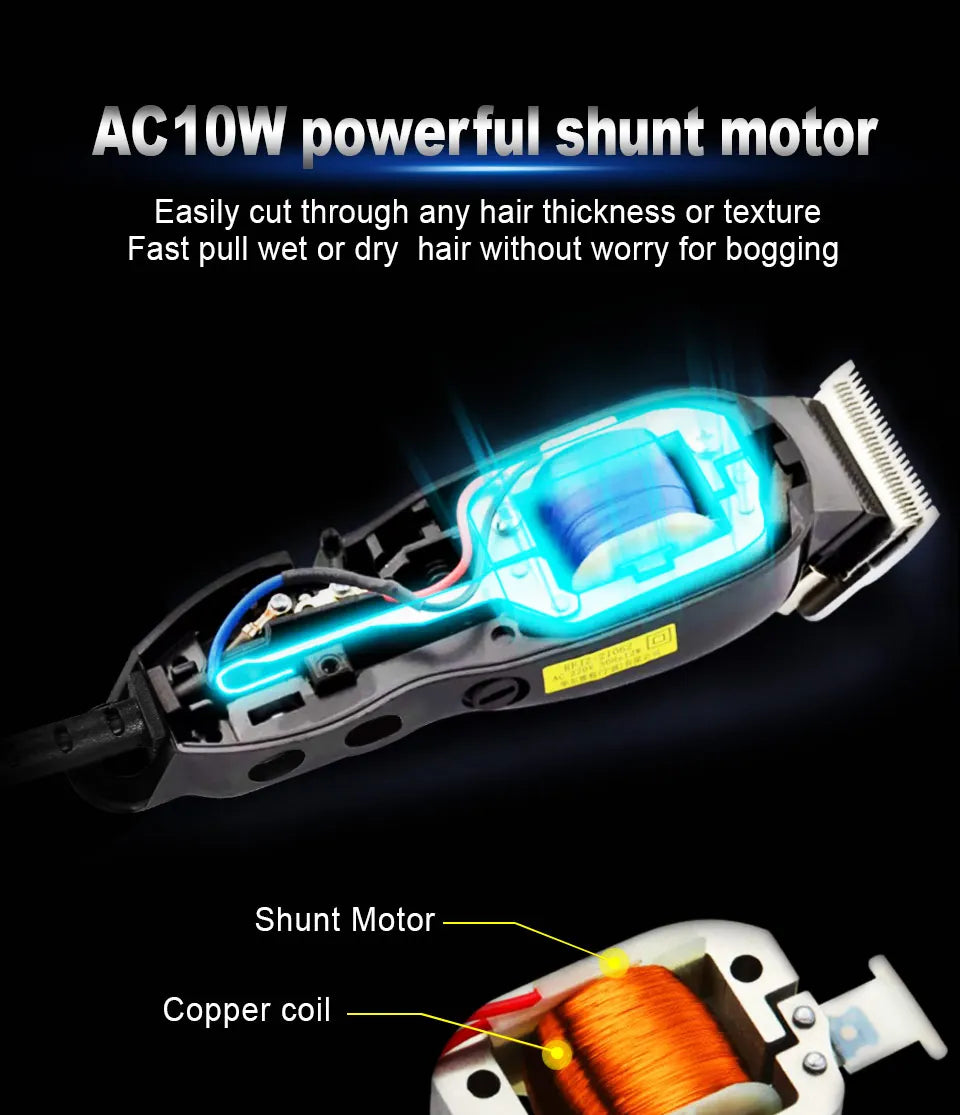 Adjustable Professional Corded Hair Clipper  Hair Trimmer For Men 10W Electric Powerful Barber Shop Haircut Machine Tapering