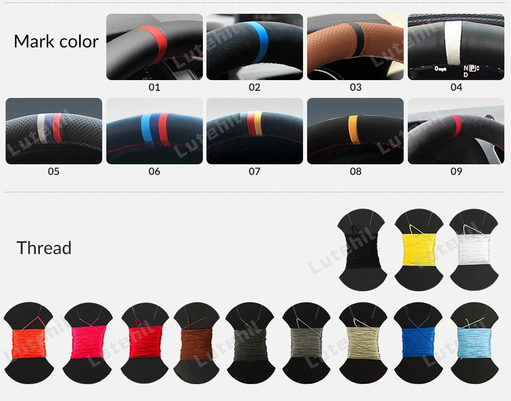 For Seat Ibiza 2004 2005 2006 Custom Car Steering Wheel Braid Cover Hand Sewing DIY Artificial leather Suede Car Accessories by PDG ibma