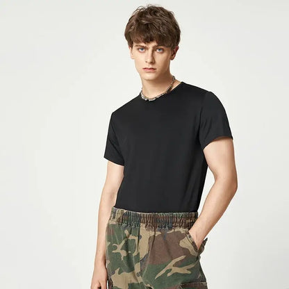 INCERUN Men Bodysuit Solid Color Pajamas Sexy 2023 Breathable Short Sleeve O-neck Rompers Underwear Fitness Men Bodysuits S-5XL
