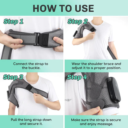 Vibration Shoulder Steamer Belt Heated Shoulder Warmer Massager Electric Smart Massage Machine Temperature Adjust