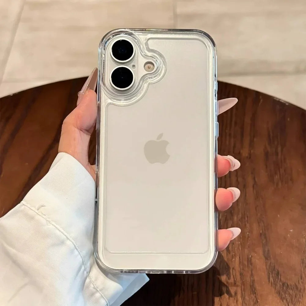 Transparent Acrylic Clear Phone Case For iPhone 17 Air 16 15 14 13 12 11 Pro Max Plus XS X XR Shock Proof Protection Back Cover