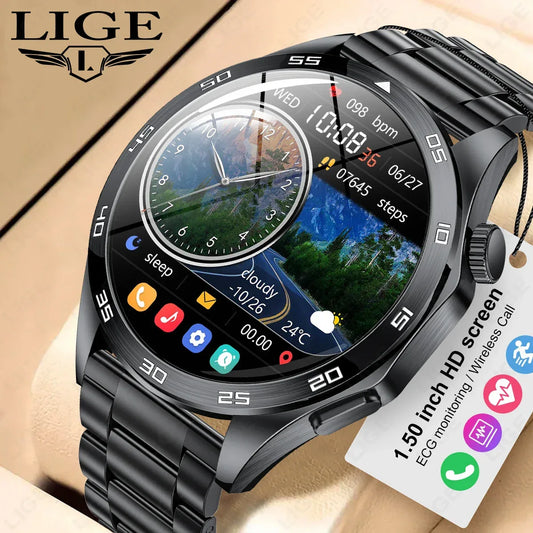 2025 Smart Watch Men Watch 4 Pro+ 1.50 Inch HD Screen Bluetooth Call ECG Heart Rate Health Monitoring Smartwatch For Android IOS