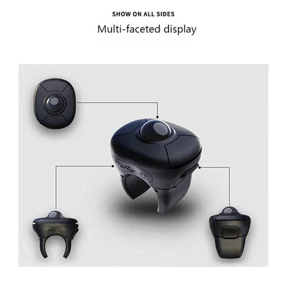 NEW Trackball Finger Ring Mouse 2.4G+Bluetooth Wireless Remote Control Mice for Short Video/PPT Speech/In-Vehicle Display Screen