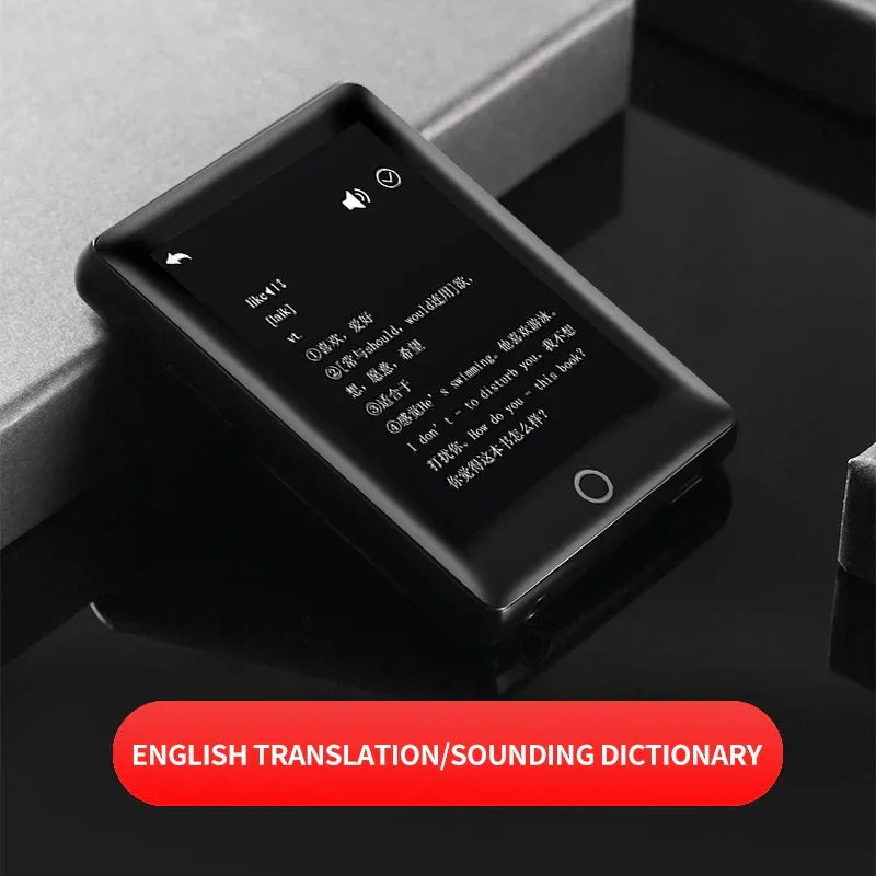 Metal Full Screen 3.0-inch MP3 Music Player Bluetooth 5.0 External Play Mini Portable Walkman/FM/eBook/Recorder MP4 Touch Screen