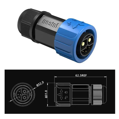 M23 2+4 Rechargeable Battery Aviation Plug Electric Motorcycle Battery Charging Connector 6pin Male Female Waterproof Connector