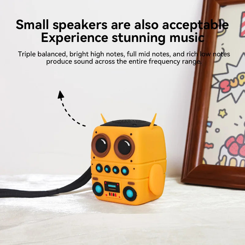 Compact Cute Mini Bluetooth Speaker Support TF Card Desktop Decoration Portable Outdoor Smart Music Player IP65 Waterproof
