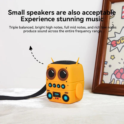 Compact Cute Mini Bluetooth Speaker Support TF Card Desktop Decoration Portable Outdoor Smart Music Player IP65 Waterproof