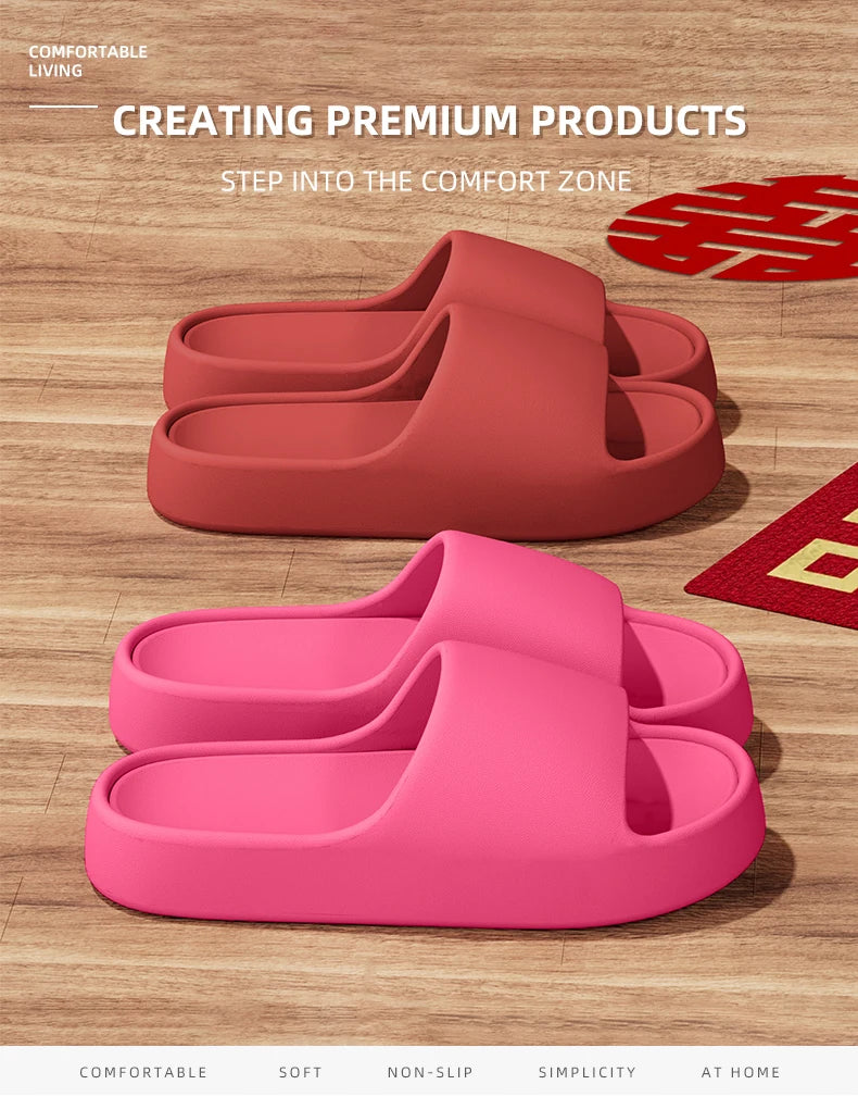 Men's Slippers for Summer Outdoor Wear, Indoor Thick-Soled Bathroom Shower, Anti Slip and Cool Slippers for Men
