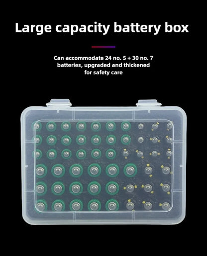 Battery Storage Organizer Holder Holds 54 AA AAA Batteries Battery Box Case Garage Container Home Drawer Organization Dispenser
