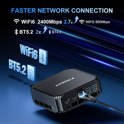 FIREBAT A6 Latest MINI PC AMD Ryzen 7 6800H 16GB DDR5 RAM 512GB SSD WIFI6 BT5.2 Portable Desktop MINI-PC Computer