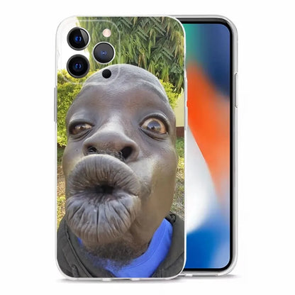 Ugly Man Funny Phone Case For iPhone 15,14,13,12,11 Plus,Pro,Max,XR,XS,X,7,8 Plus,SE,Mini Transparent Shell