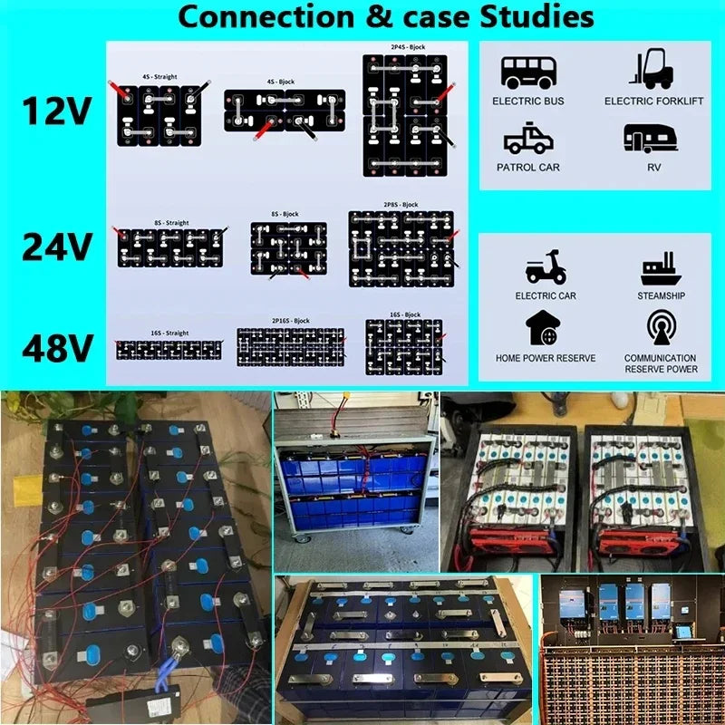 3.2V 360ah 340ah 100ah Lifepo4 Grade A battery 3C high-power energy storage rechargeable battery IY olf solar energy camping