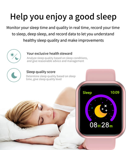 D20 Smart Watch for Men Women Sport Fitness Tracker Pedometer Smartwatch Y68 Digit Wristwatch 20 Pieces